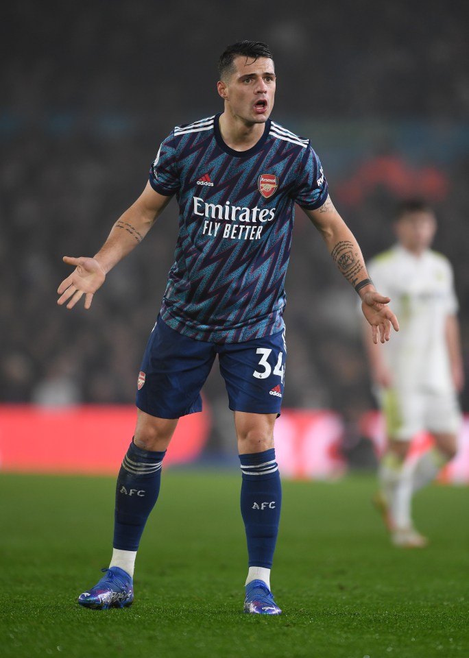 Xhaka was booked for time wasting in a 2021 clash against Leeds