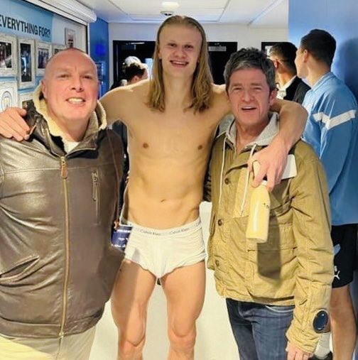 Noel recently posed for a picture with Man City’s Erling Haaland