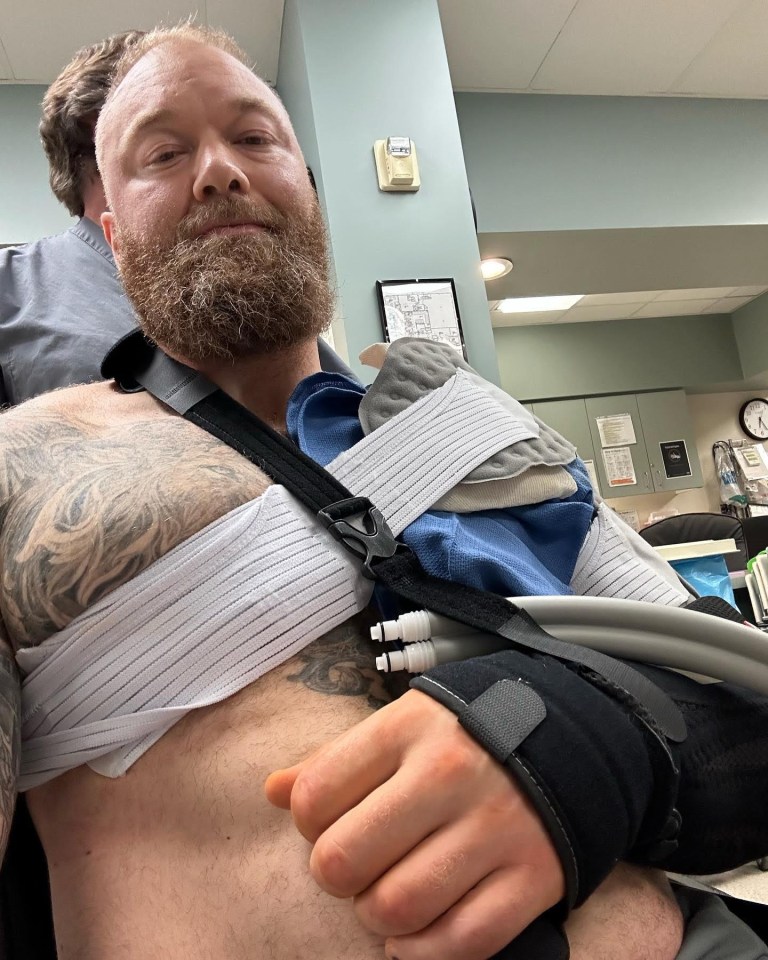 Bjornsson issues began when he tore his pectoral muscle while power-lifting