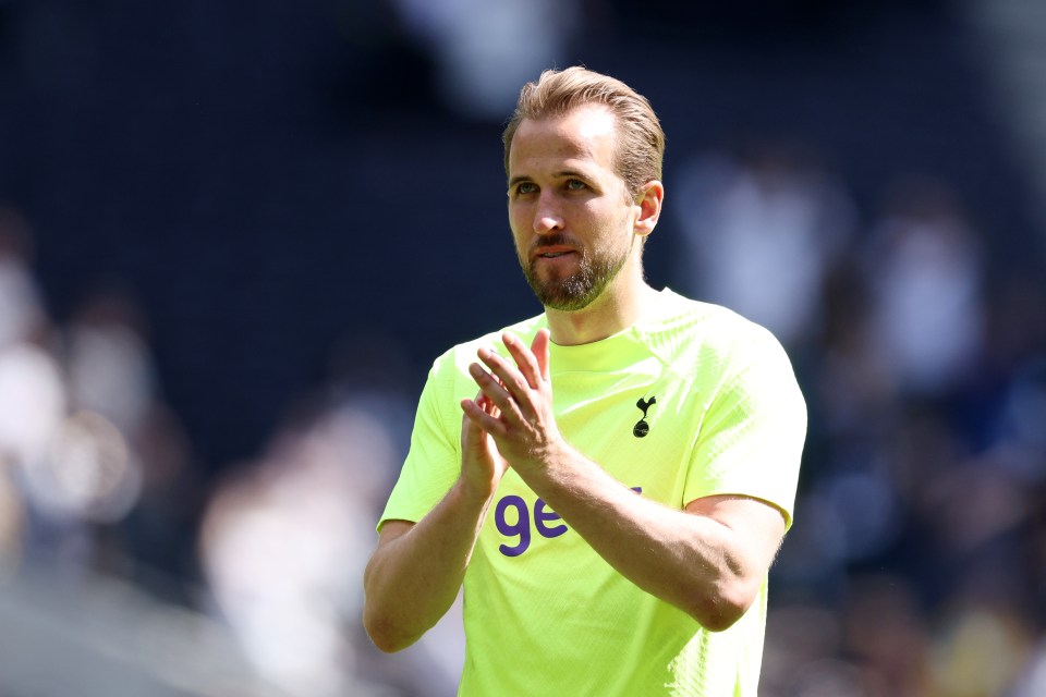 Kane joined his Tottenham teammates on a lap of honour on Saturday