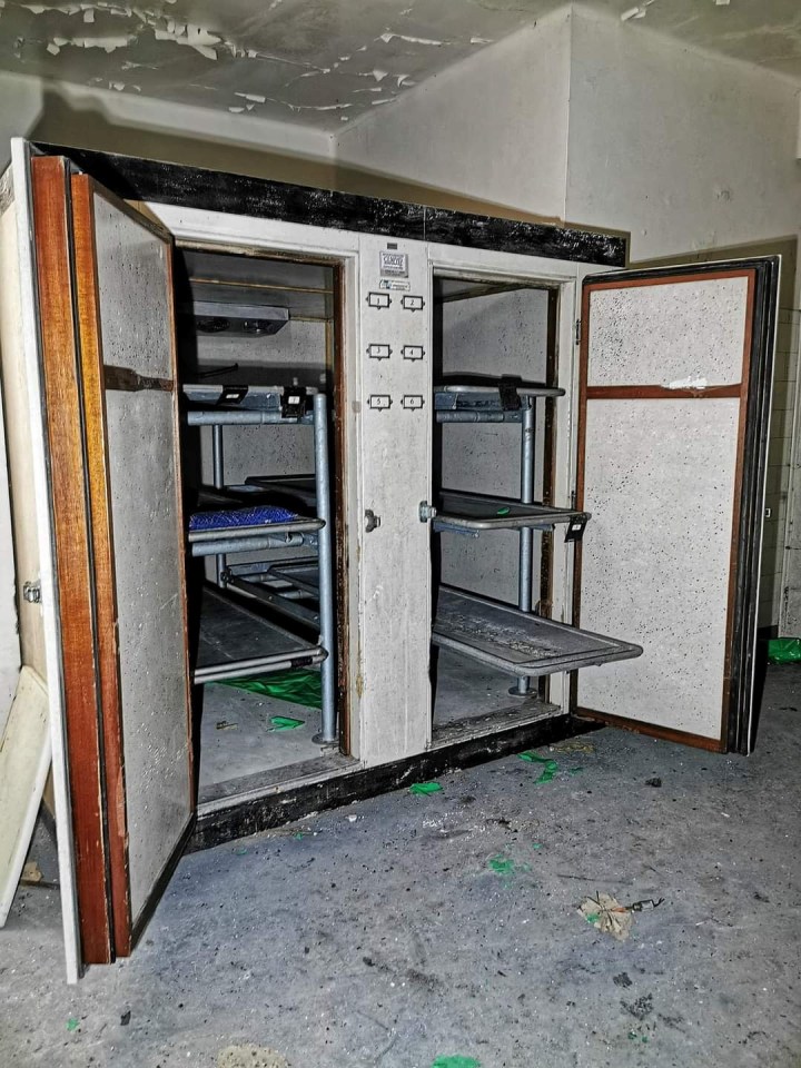 The mortuary fridges were still in the abandoned building