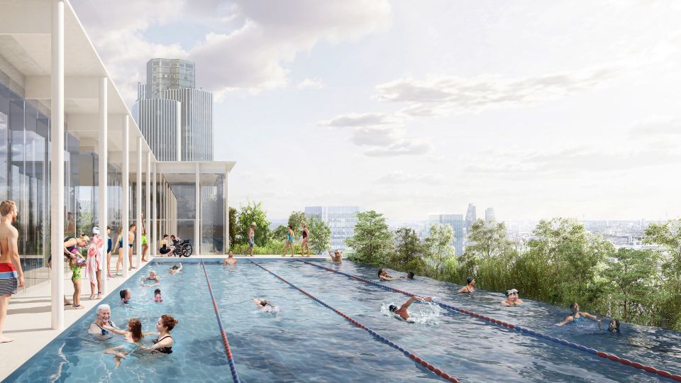 It includes a rooftop infinity pool - and will be heated