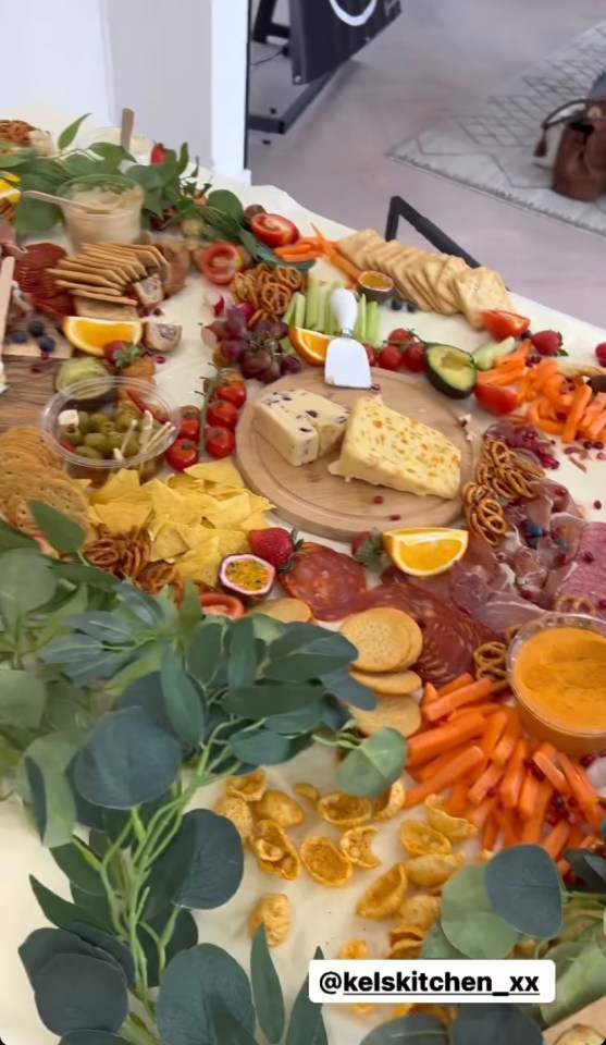 Guests were able to choose from an assortment of food laid out for them