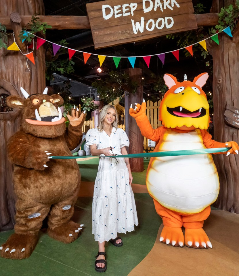 Helen Flanagan and her two-year-old son Charlie at the opening of the Gruffalo & Friends Clubhouse.