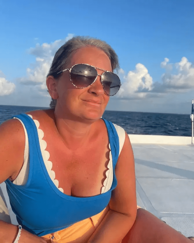 Sue Radford, pictured in Maldives, revealed why her family do so many holidays