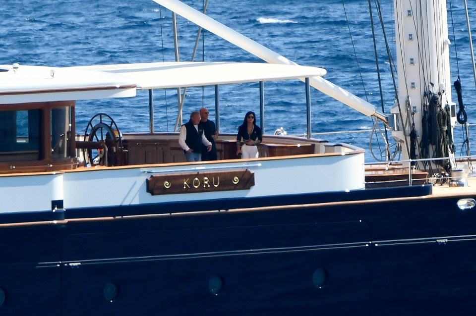 The Amazon boss, 59, and girlfriend Lauren Sanchez, 53, boarded the boat in Majorca this week