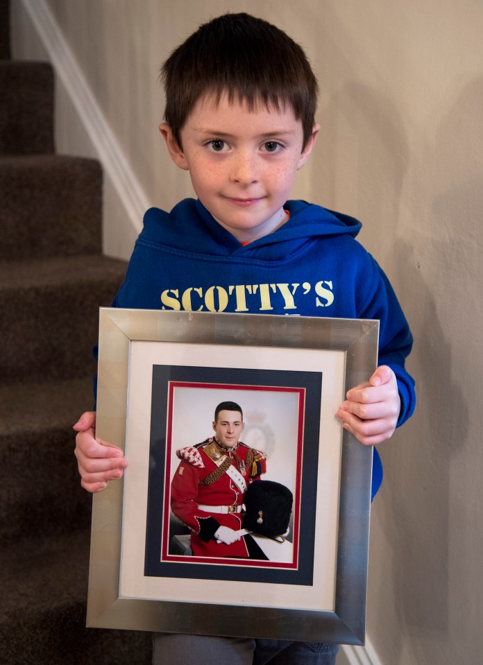 Jack Rigby, pictured here when he was younger, is running a marathon in memory of his 'hero' dad Lee Rigby