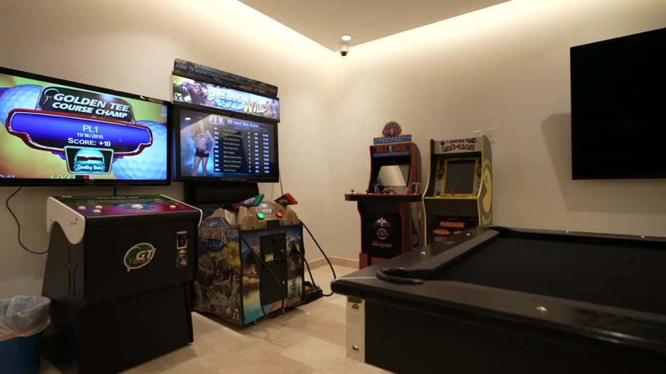 As well as a games room with arcade machines