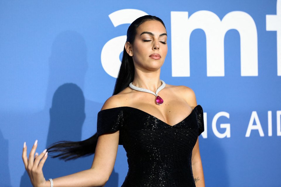 Georgina Rpdriguez wore a sparkling diamond necklace