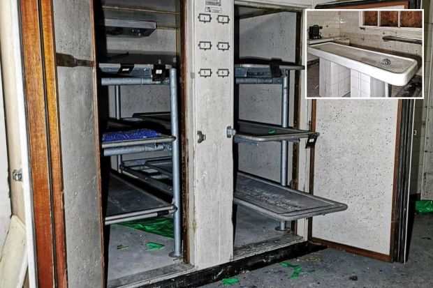 An urban explorer has discovered an abandoned mortuary in North Wales