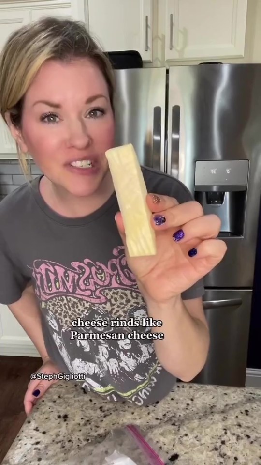 Cheese rinds are perfect to freeze and use later in your cooking