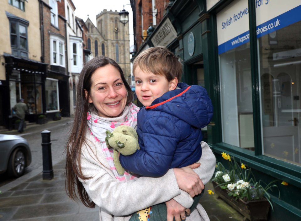 Clementime Duckett with her son Harry