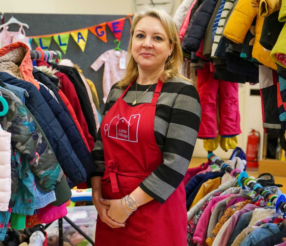 Sophie Livingstone MBE, the CEO of Little Village in a Baby bank in London