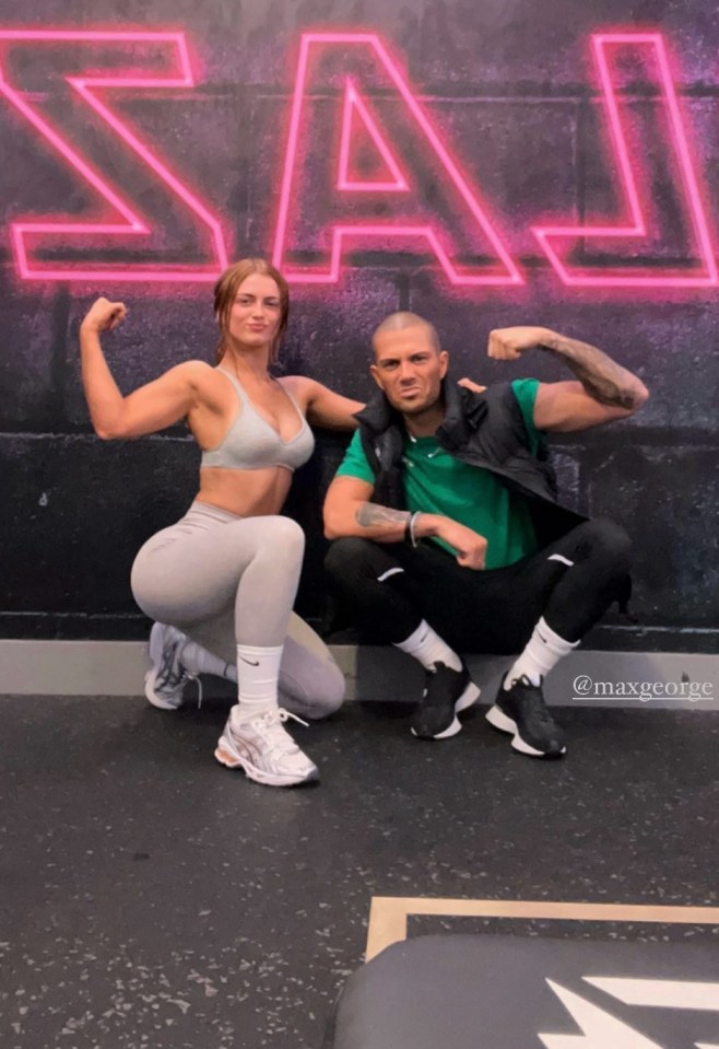 Maisie and Max George enjoy working out together