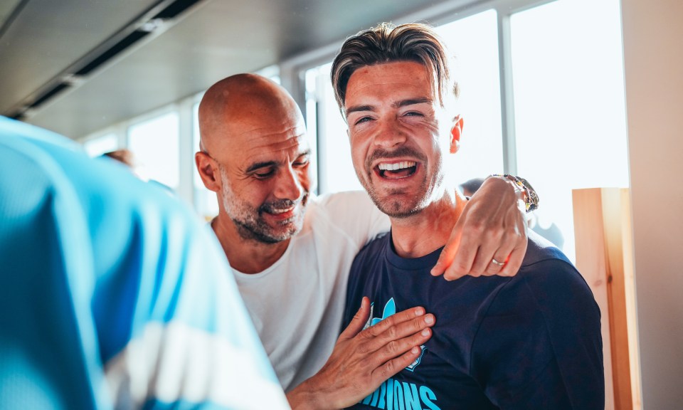 Pep Guardiola was all smiles at the final whistle