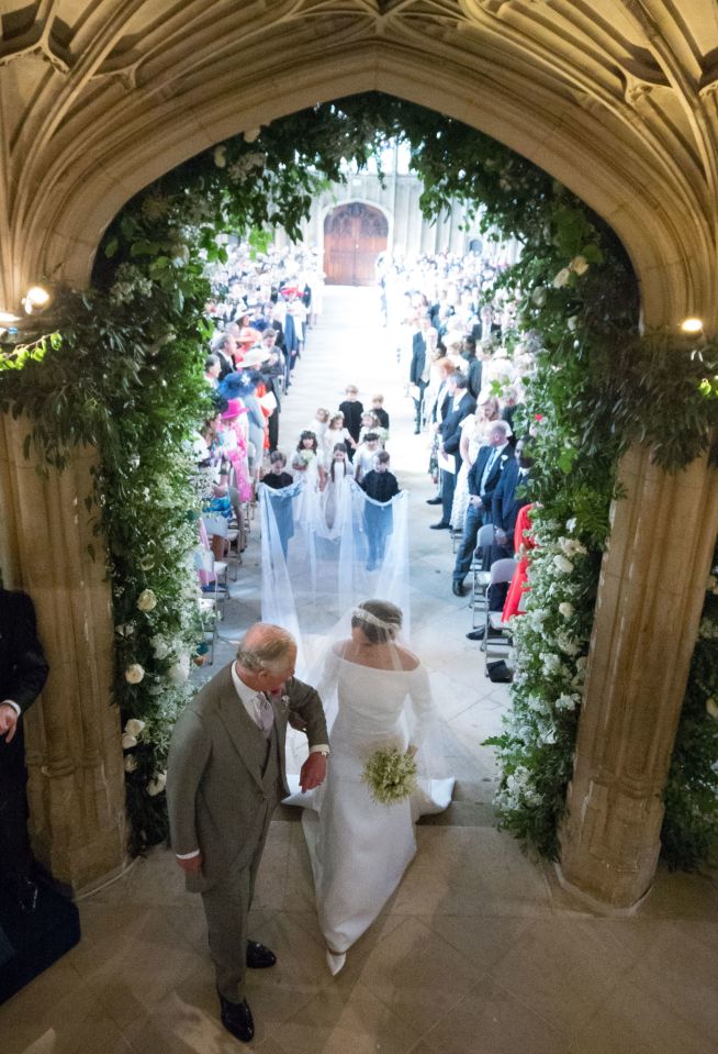 Charles walked Meghan down the aisle in the absence of her father