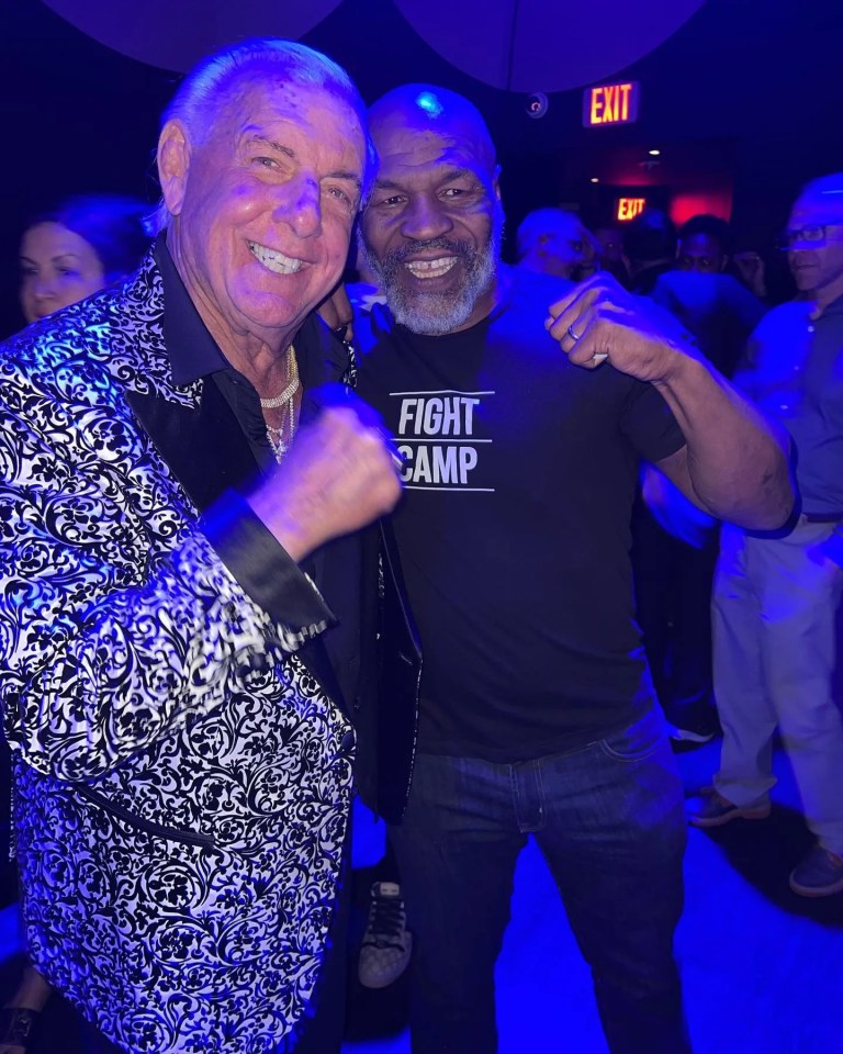 WWE legend Ric Flair with Mike Tyson