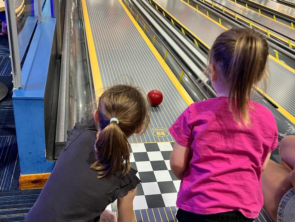 The family went bowling together