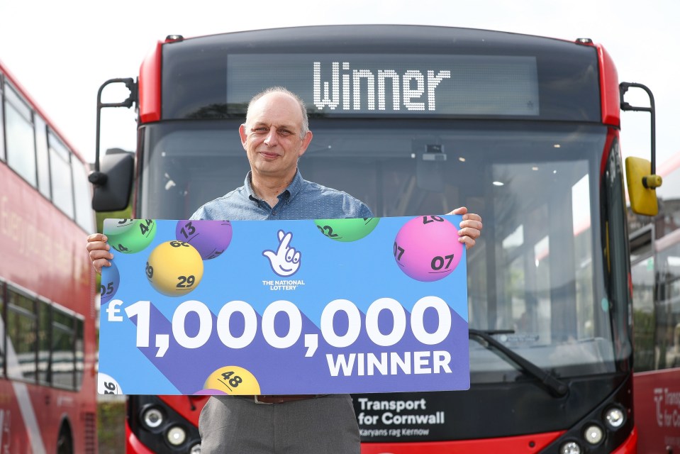 Bus driver Steve Goodwin won the jackpot on the National Lottery