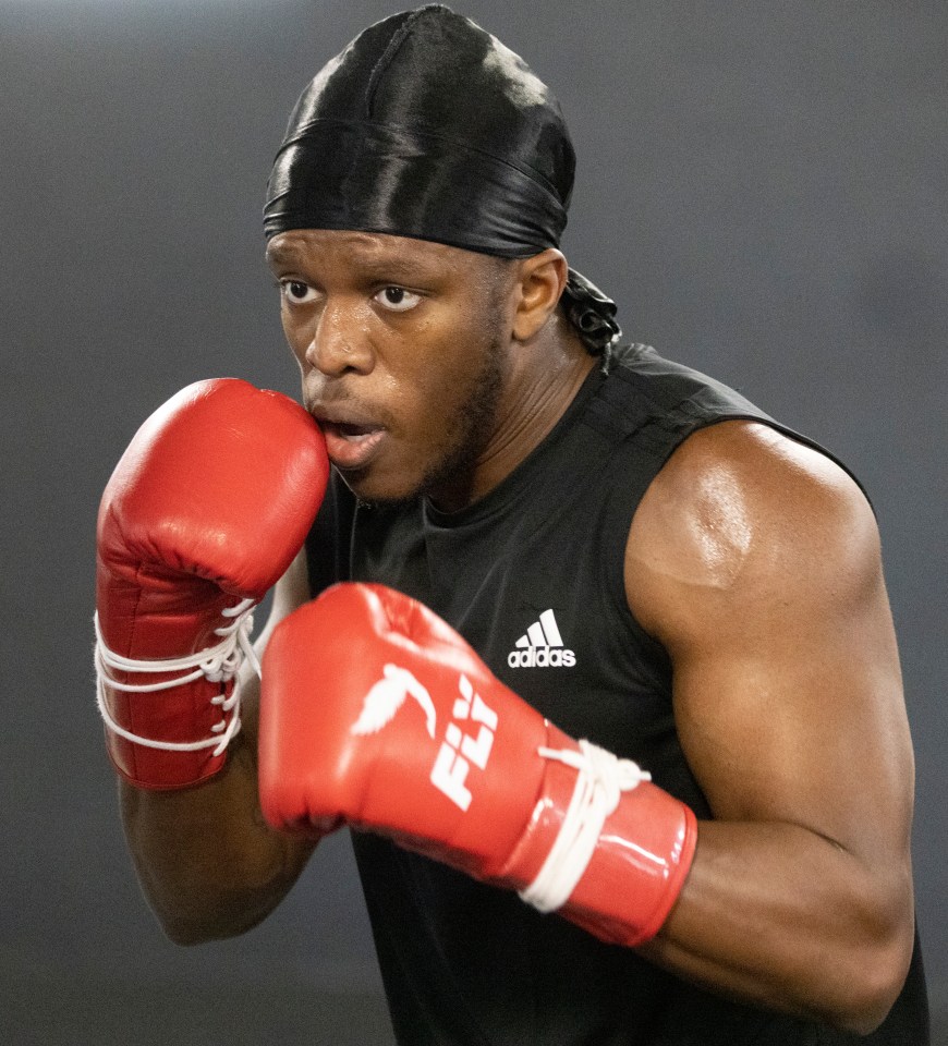 KSI in training for his next fight