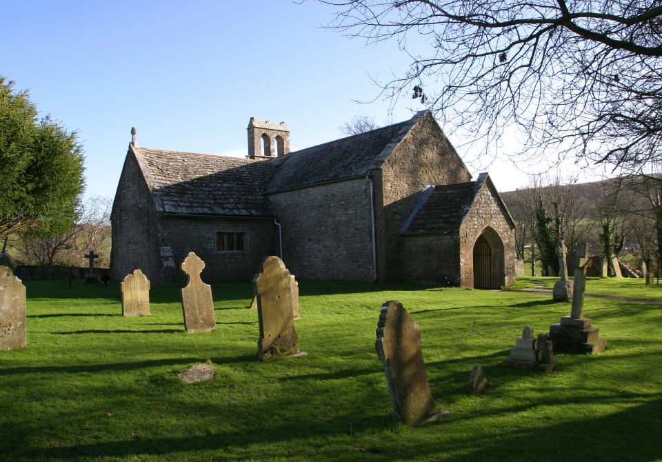 The church in Tyneham is one of several buildings that remain untouched since 1943