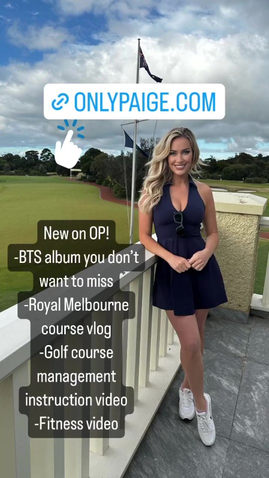 Paige Spiranac advertised her OnlyPaige site while down under