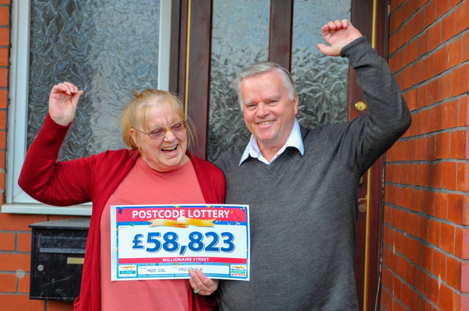 Marilyn and John Boyle after winning the postcode lottery