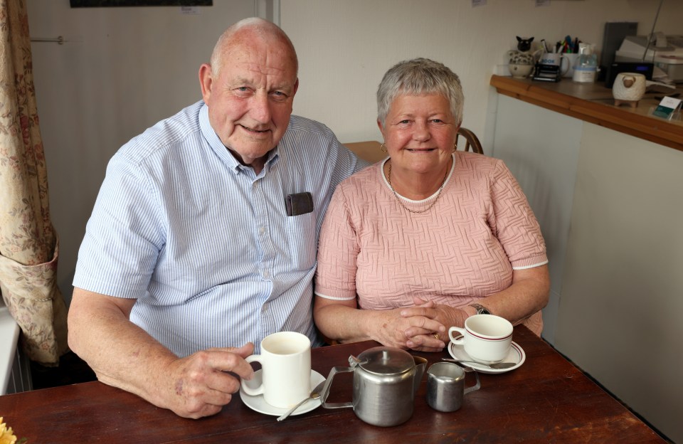 Visitors Sue and Graham Marriott at The Barn Guest House and tea rooms