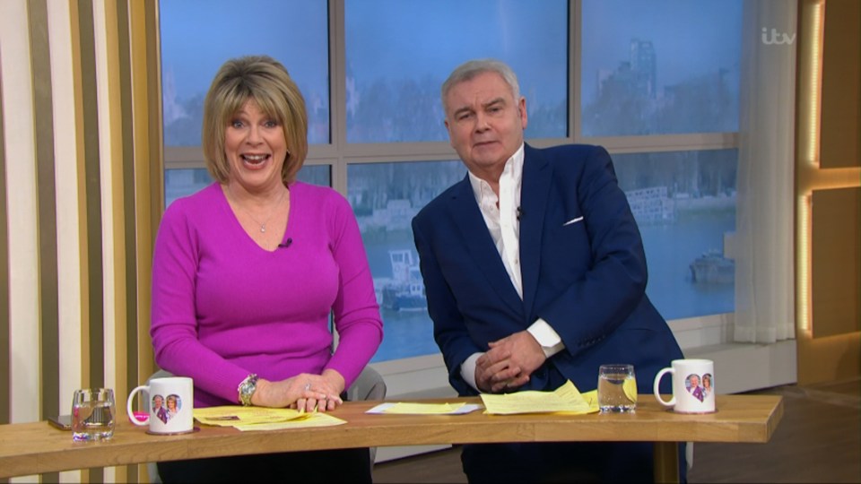 Former hosts Ruth Langsford and Eamon Holmes presenting the show