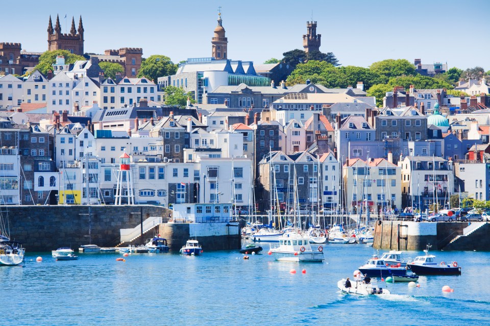 The picturesque harbour at St Peter Port