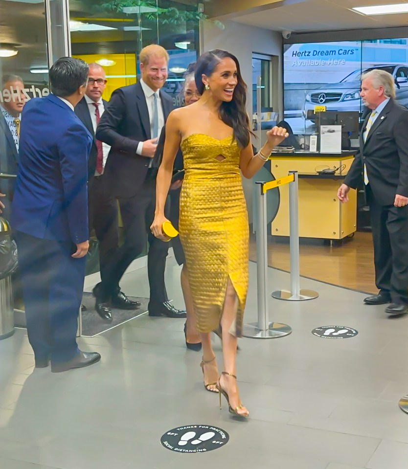 The Duke and Duchess of Sussex with Meghan's mum Doria Ragland