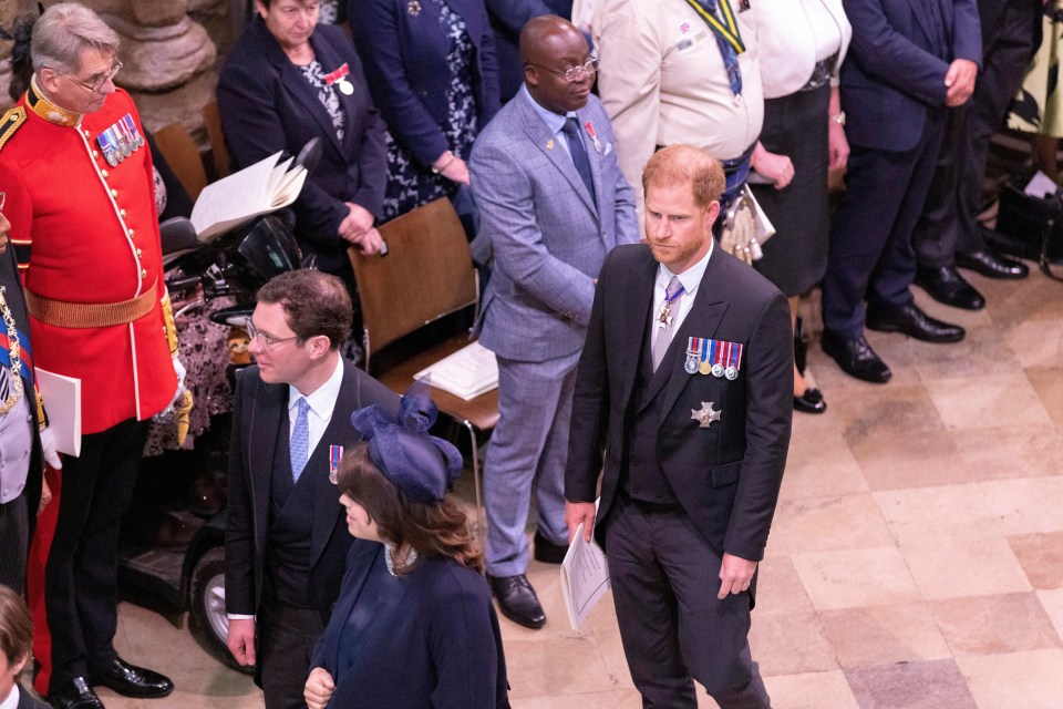 Meghan was seen with new security on Sunday - after her husband Harry attended the coronation