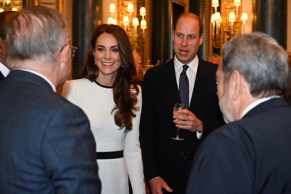 Charles and Camilla were joined by the Prince and Princess of Wales