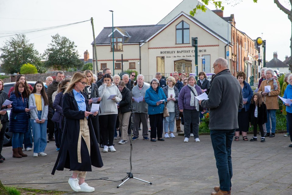 Friends and family gather for the prayers