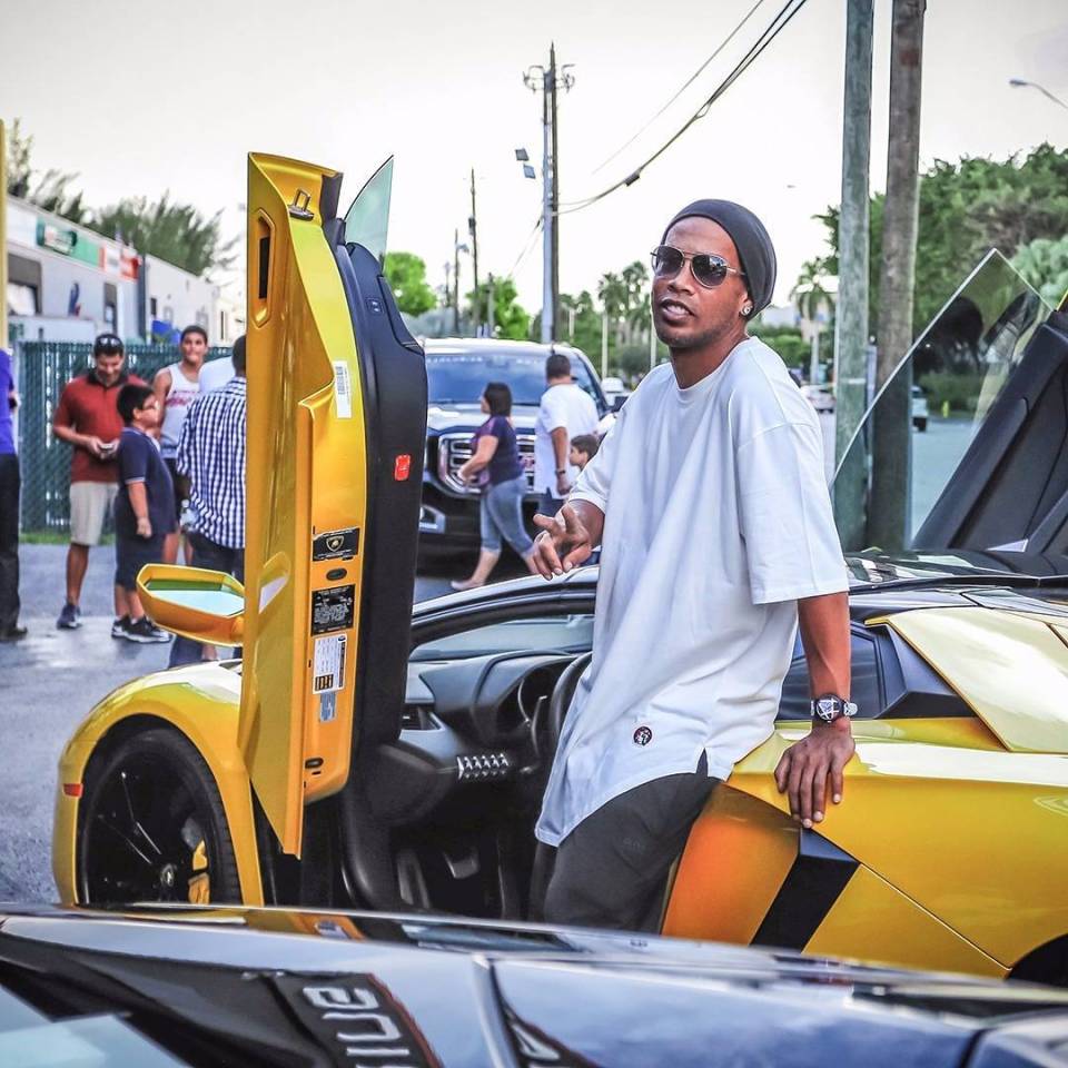 Through the years, Ronaldinho has showed off a stunning car collection