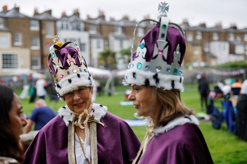 Some revellers went to great efforts for their costumes for the picnic in Windsor