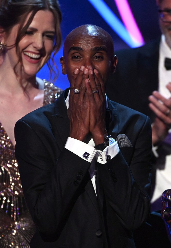 Sir Mo Farah won the single documentary gong for his revelations that he had been human trafficked into the UK as a child