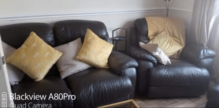 The savvy homeowner's sofa before applying the bargain buy from Shein