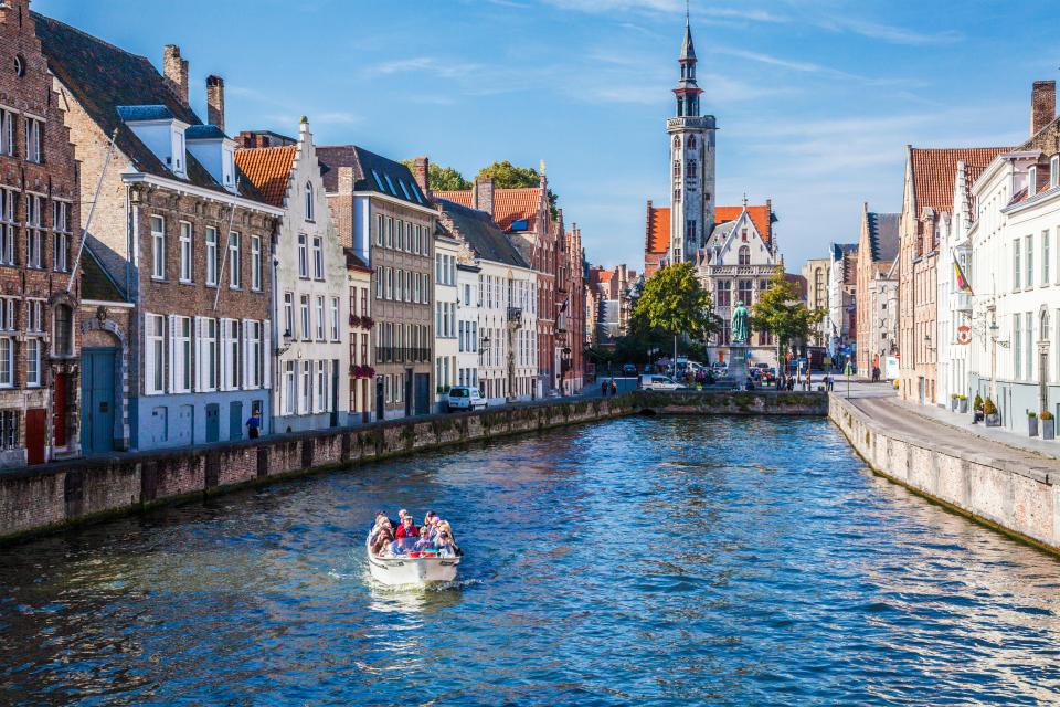 You can easily walk around Bruges in less than a day and explore the city's cobblestone streets while admiring the architecture.