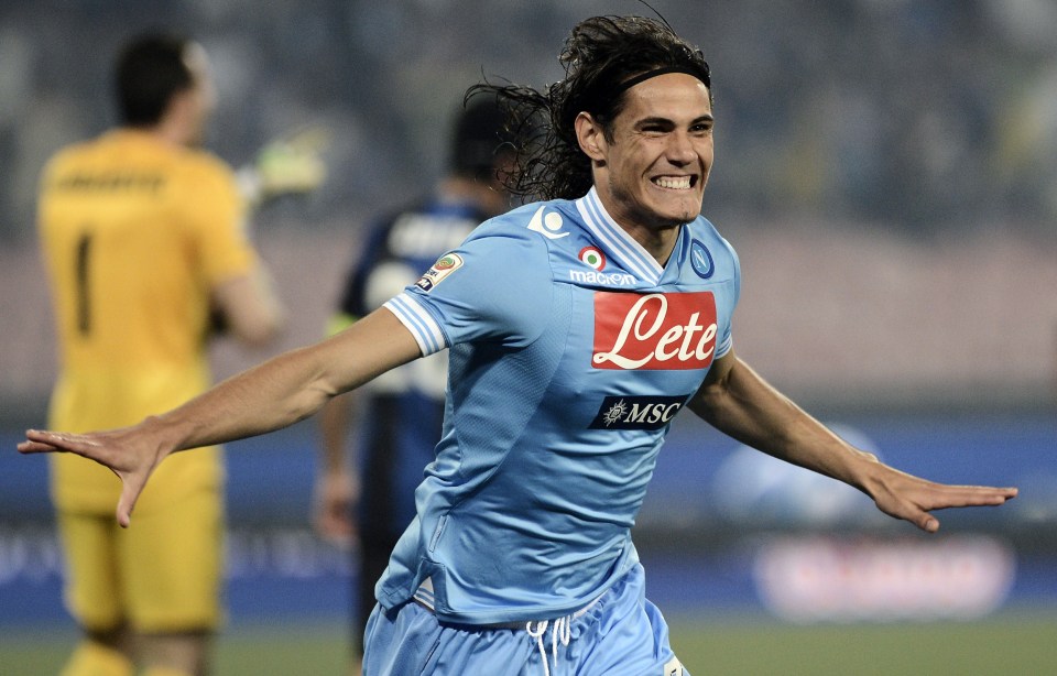 Edinson Cavani played for the Italian club between 2010 and 2013