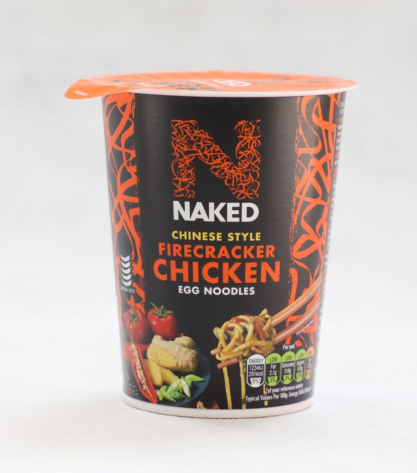 Naked noodles were bland and disappointing