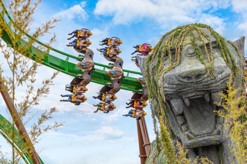 The Mandrill Mayhem coaster in the Jumanji land resort Chessington is a record breaker