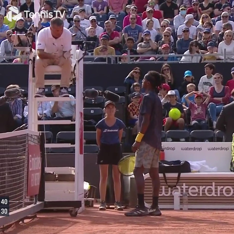 Mikael Ymer disagreed with umpire Rogerio Santos