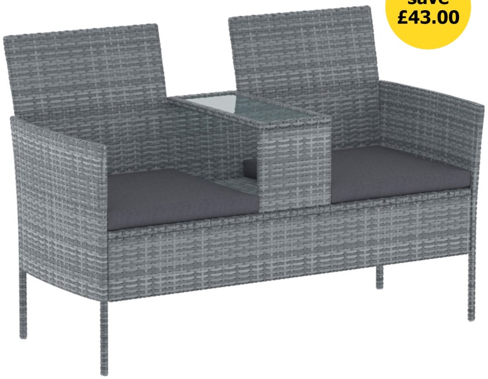 This garden Vienna love seat is just £127 at Wilko - online only