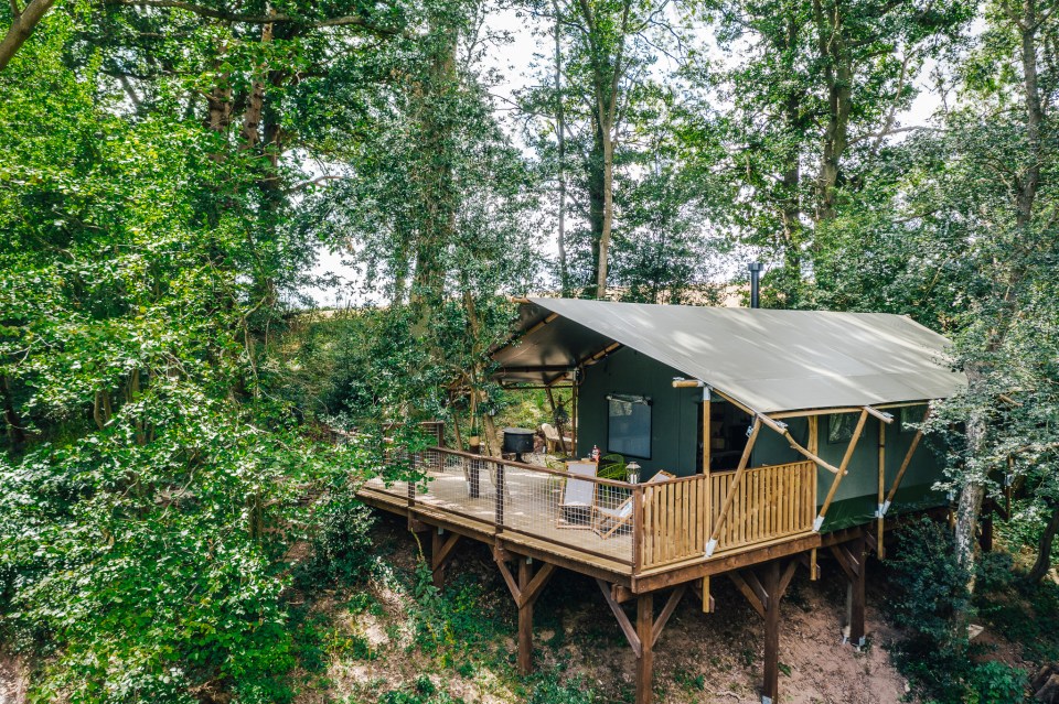 Stay in the treetop style glamping lodges in a back-to-nature woodland experience