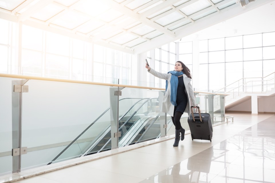 Running in heels in an airport isn't a great way to start your holiday.