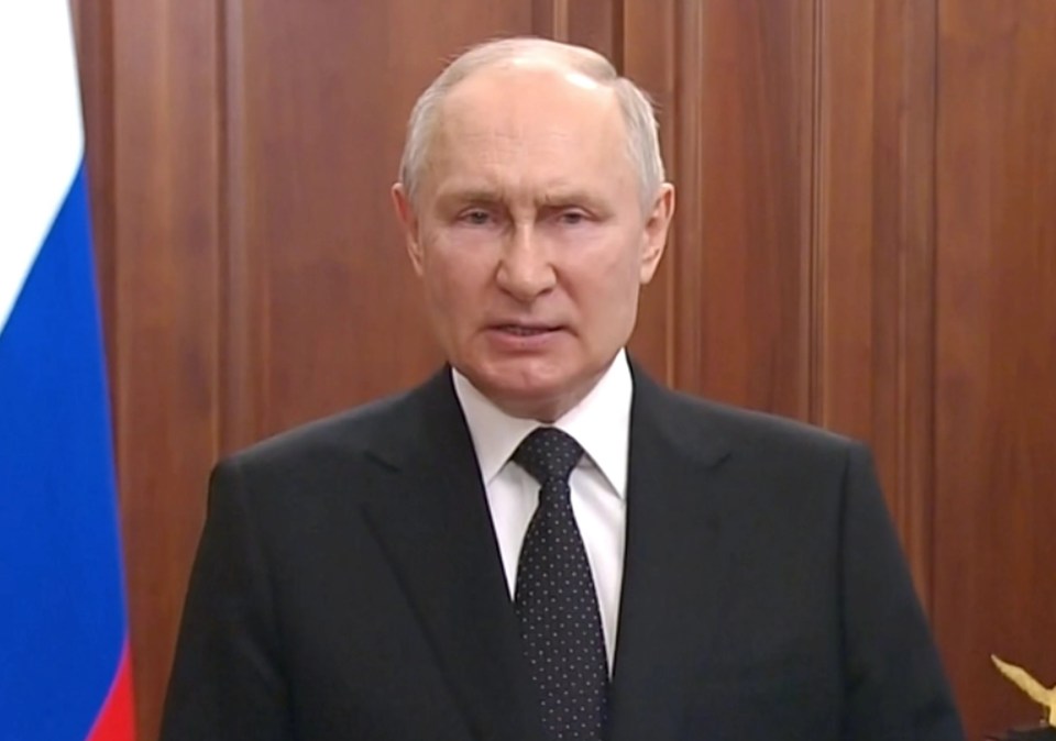 Putin raged that the Wagner Group have committed 'treason'