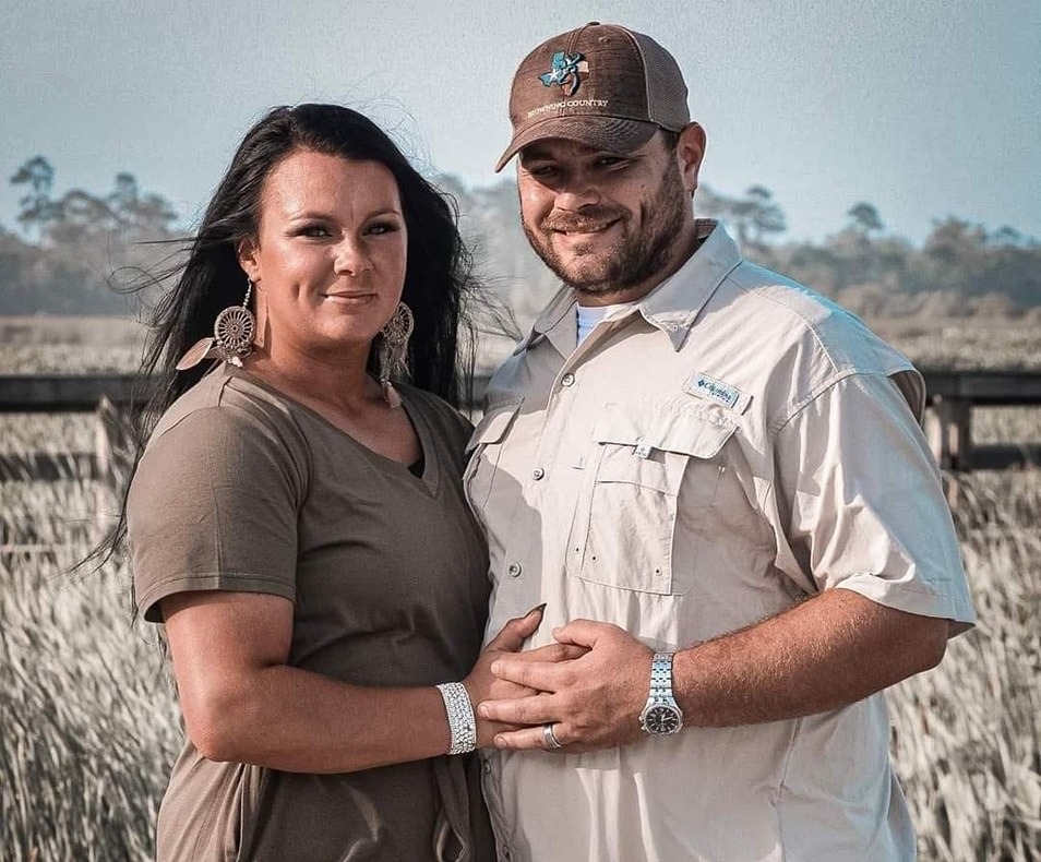 The mum of four from Texas, pictured with her husband Garrett, underwent an unspecified cosmetic procedure in February