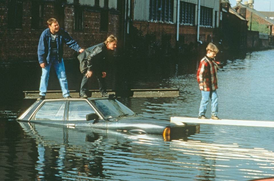 The unloved canal was used to film the scene where Gaz and Dave get stranded on a sinking car