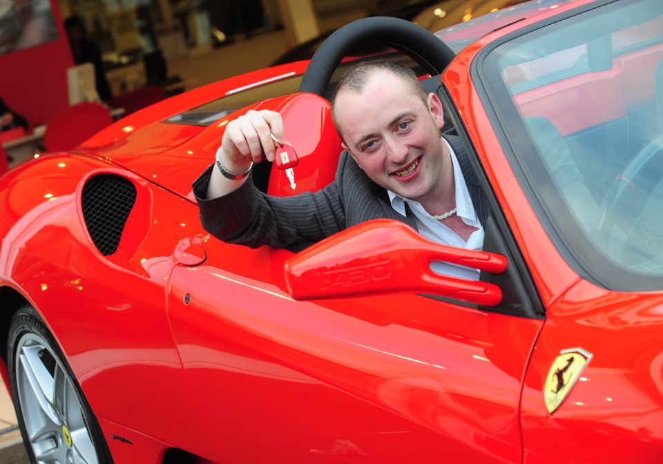 The next day he raced out to a dealer and bought a new Ferrari Spider